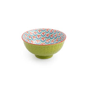 Mikasa Stoneware Nibble Bowl 12cm Green & Blue Geometric