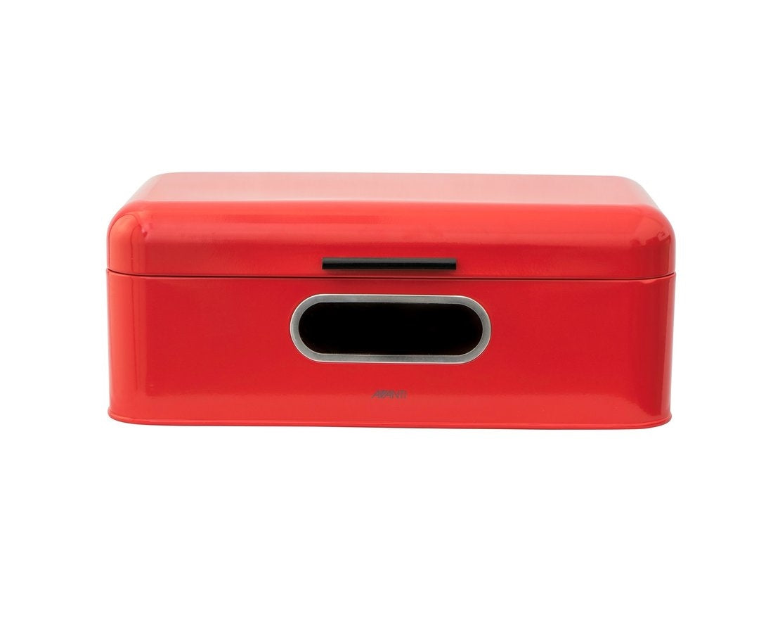 Avanti Stainless Steel Retro Bread bin Large - Red