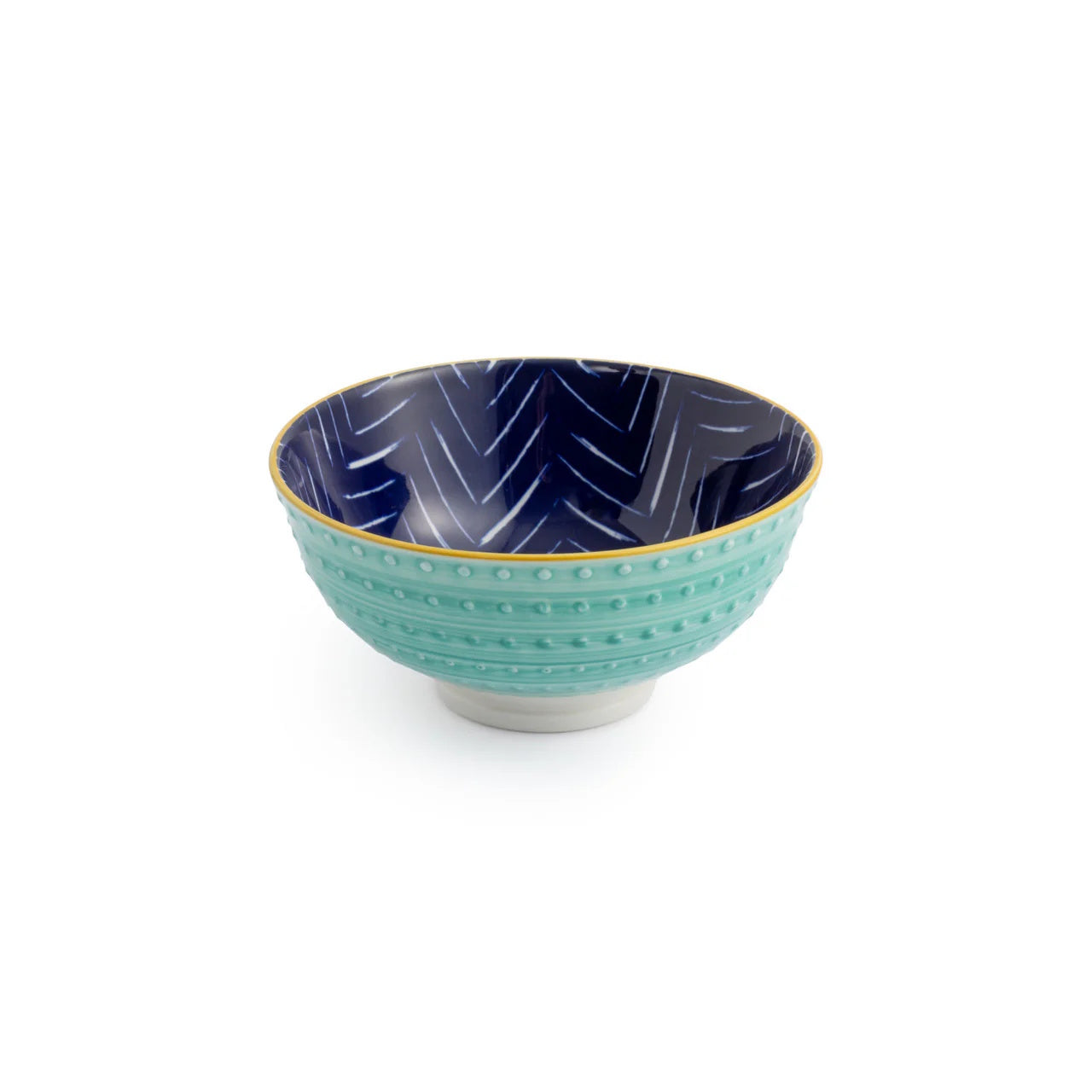 Mikasa Stoneware Nibble Bowl 12cm Indigo Chevron