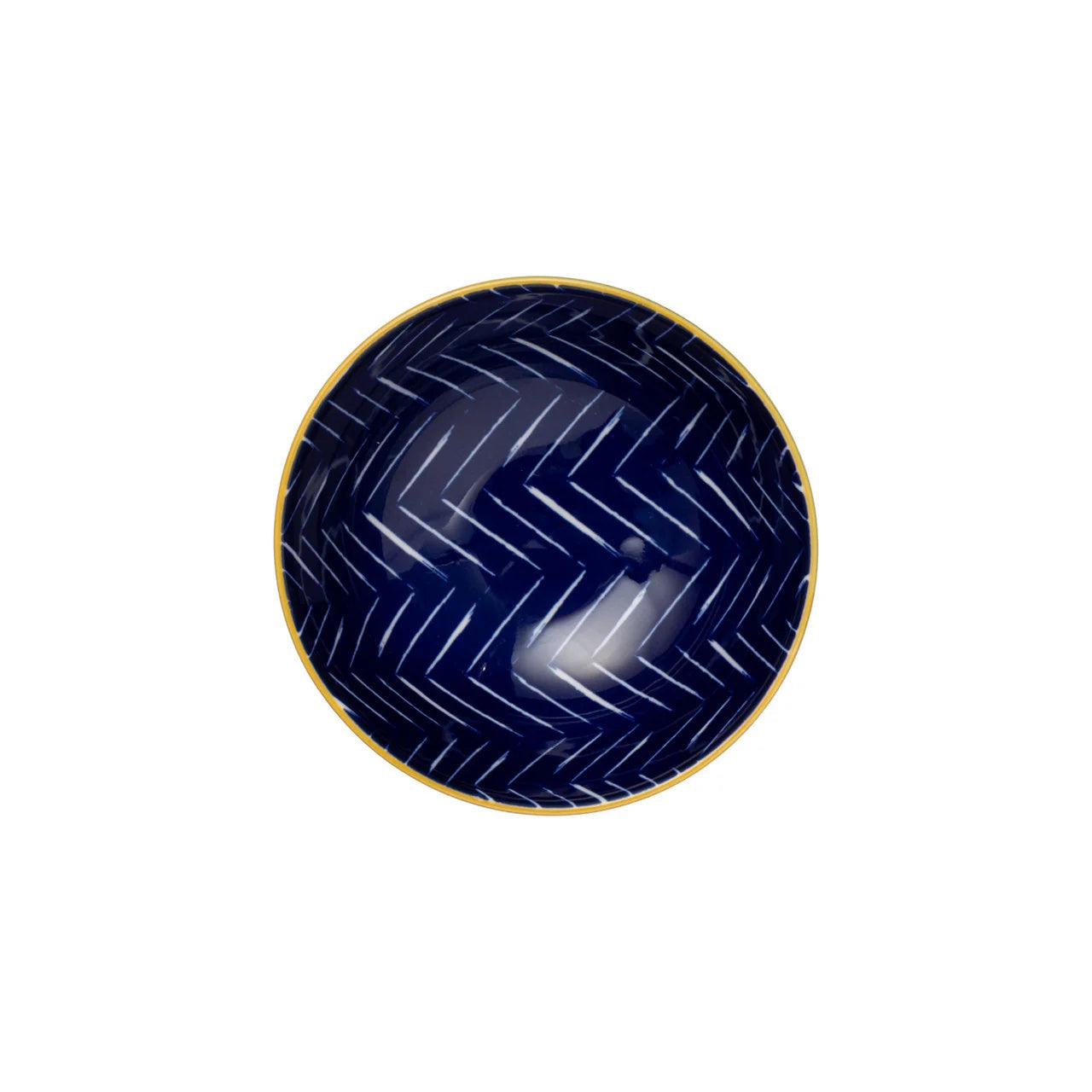 Mikasa Stoneware Nibble Bowl 12cm Indigo Chevron