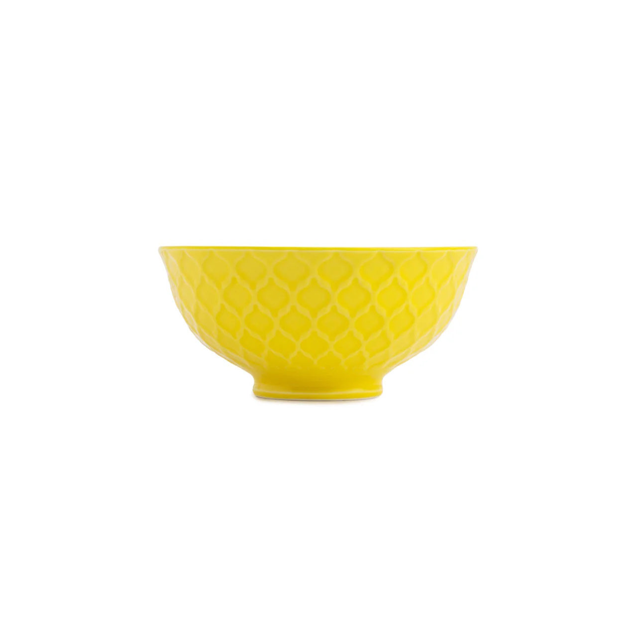 Mikasa Stoneware Nibble Bowl 12cm Yellow & Blue Geometric