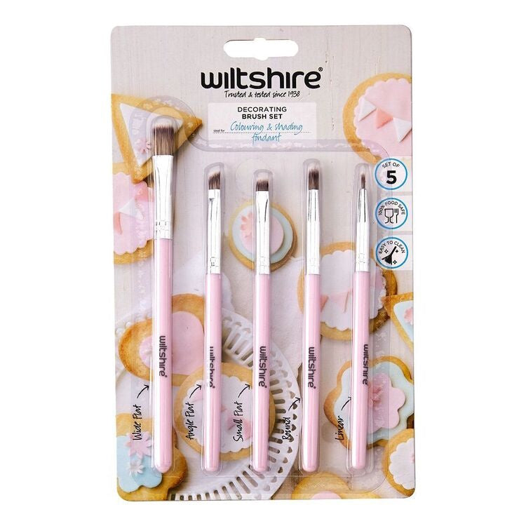 Wiltshire Brush Set Of 5 Pink