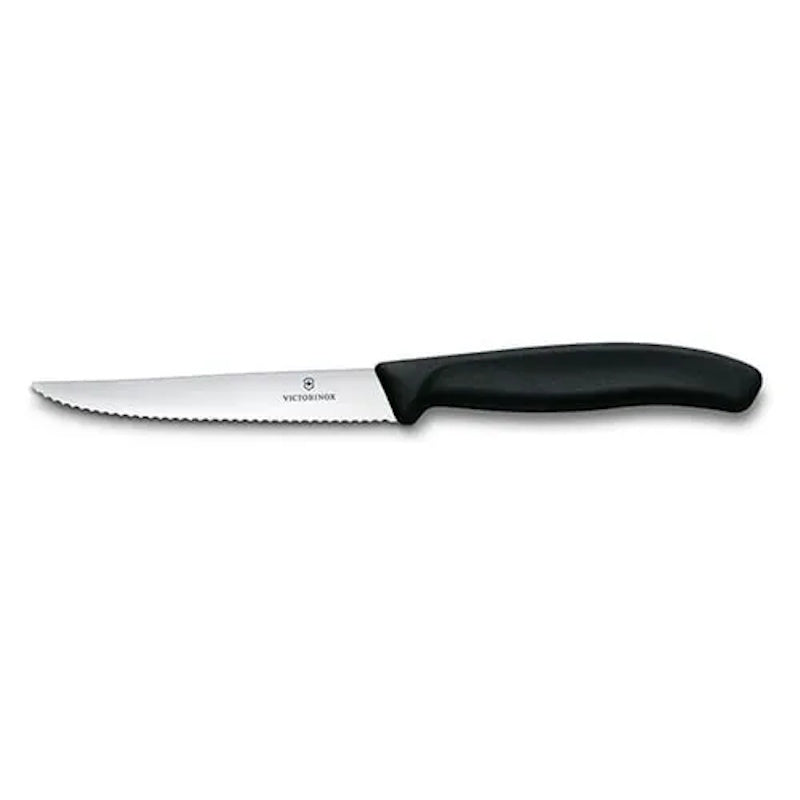 Victorinox Swiss Classic Black 11cm Serrated Steak & Pizza Knife