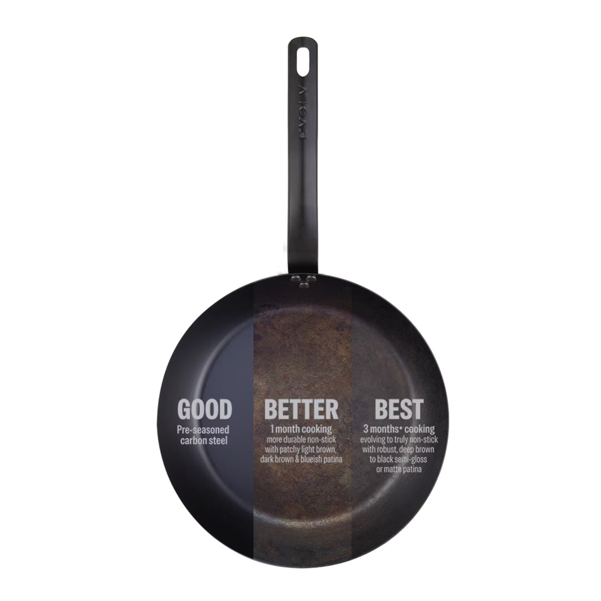 Evolv Pre-seasoned Carbon Steel Fry Pan 32cm