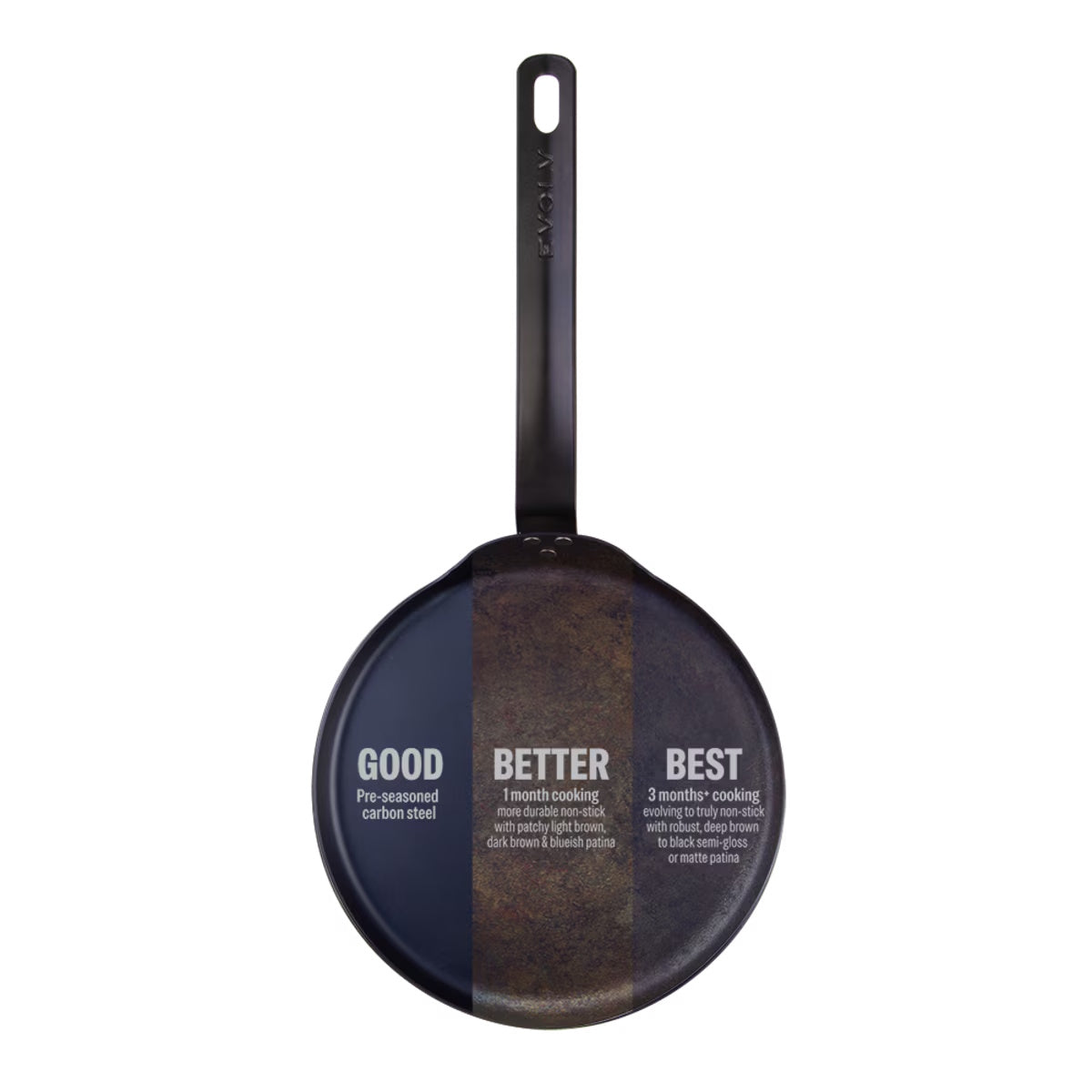 Evolv Pre-seasoned Carbon Steel Crêpe Pan 24cm