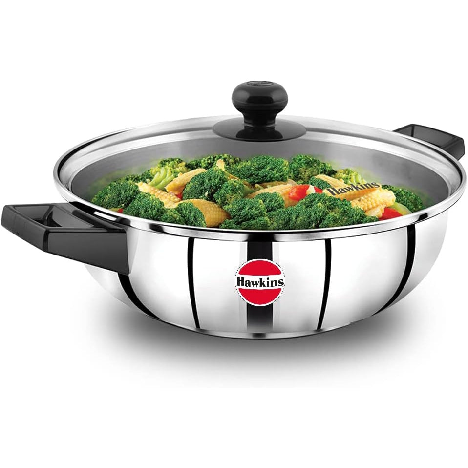 Hawkins Staineless Steel CnS Frying Pan w/G Lid SSF3LG
