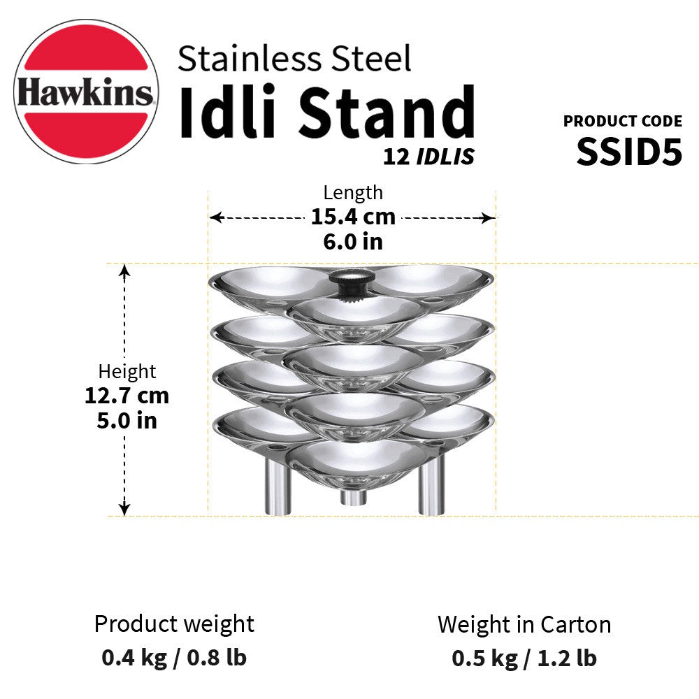 Hawkins Stainless Steel Idli Stand 5L SSID5