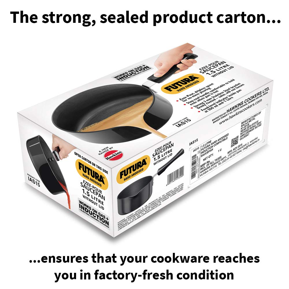 Hawkins Futura 1.5 Litre Saucepan Hard Anodised IAS15