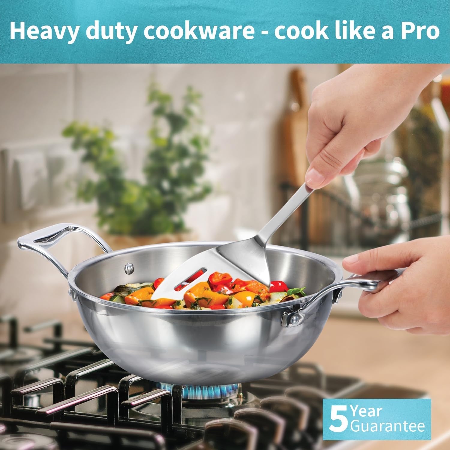 Hawkins Pro Deep- Fry Pan Triply Stainless Steel 3.5L PSK35S