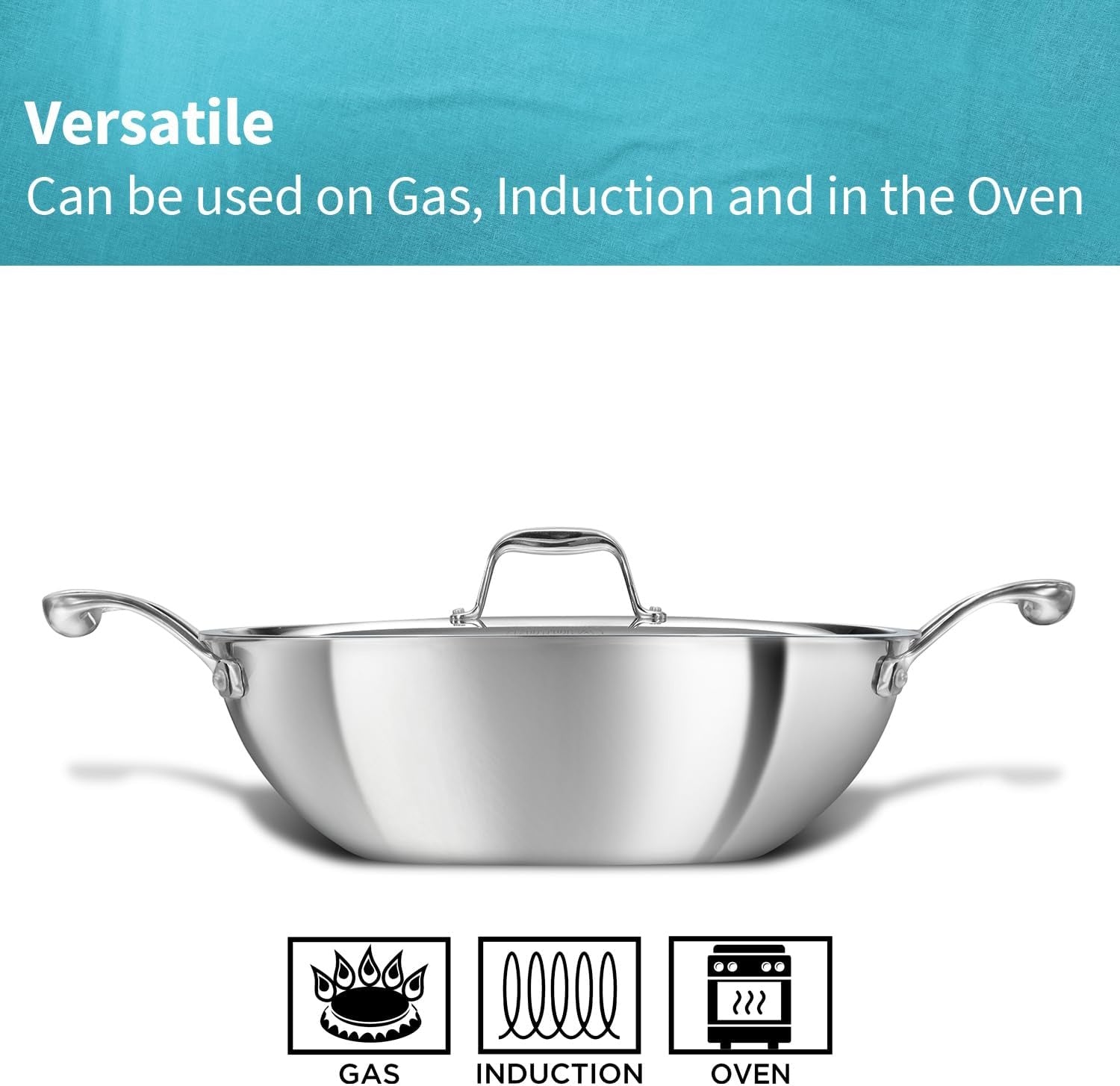 Hawkins Pro Deep- Fry Pan Triply Stainless Steel 3.5L PSK35S