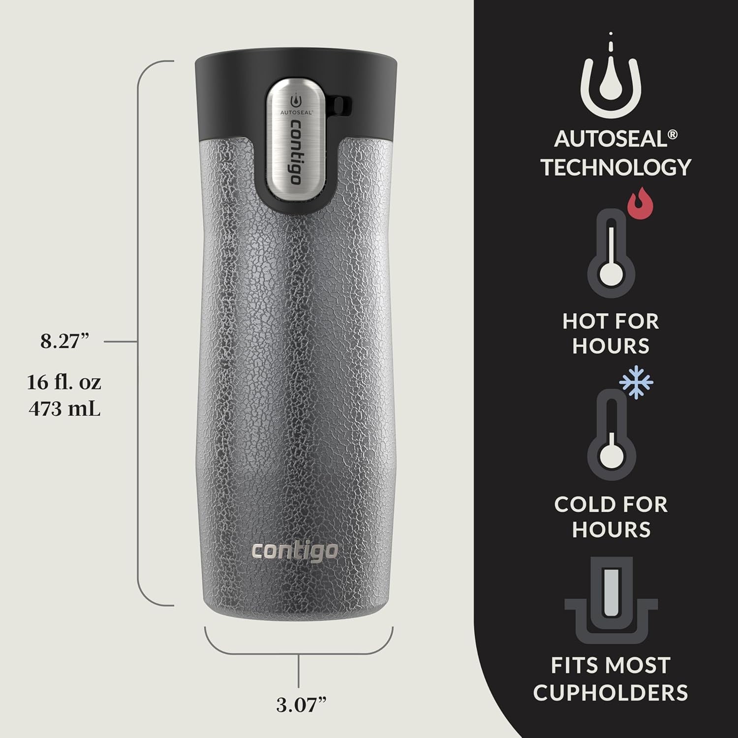 Contigo Westloop Autoseal Travel Mug 473ml Crystal Sake