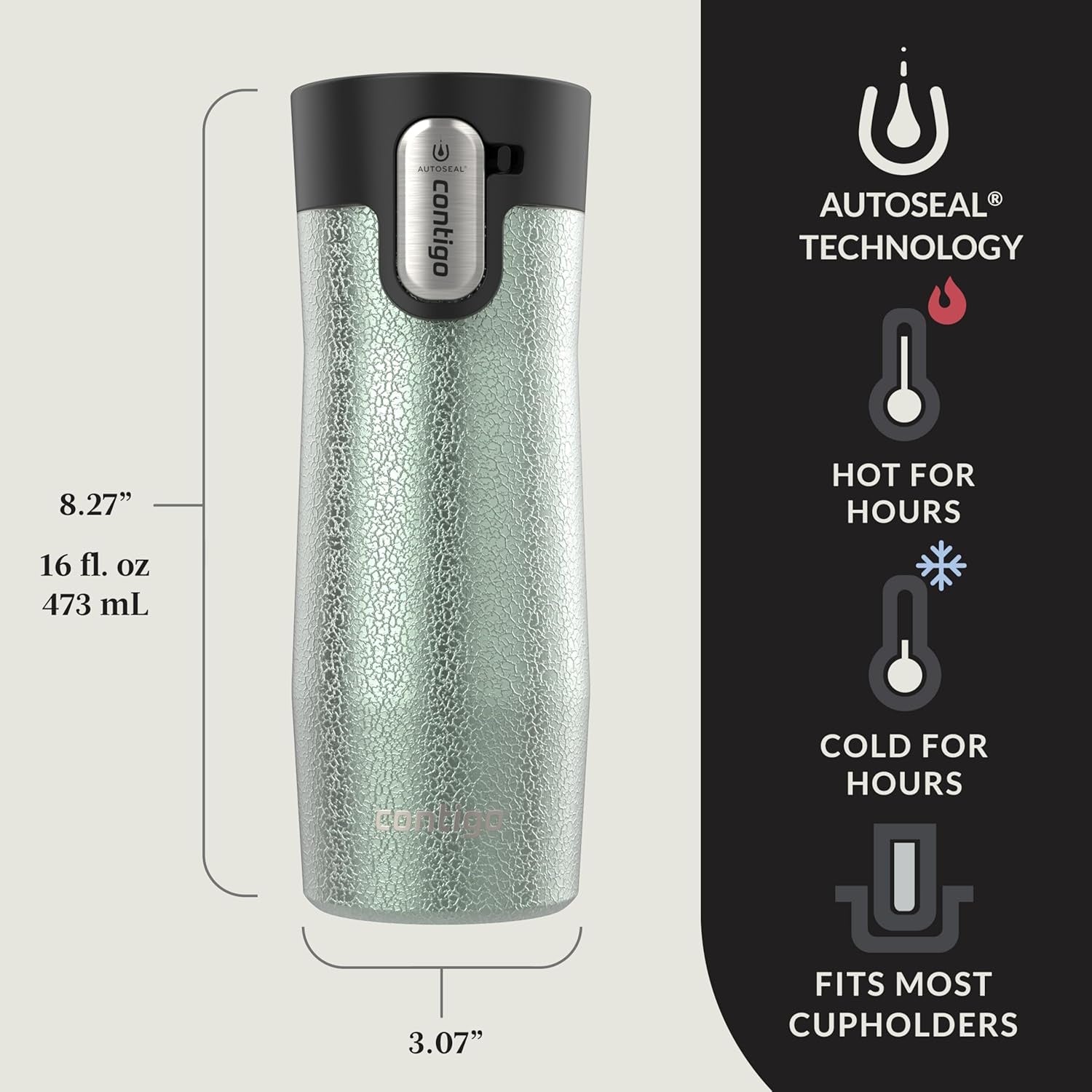 Contigo Westloop Autoseal Travel Mug 473ml Crystal Agave