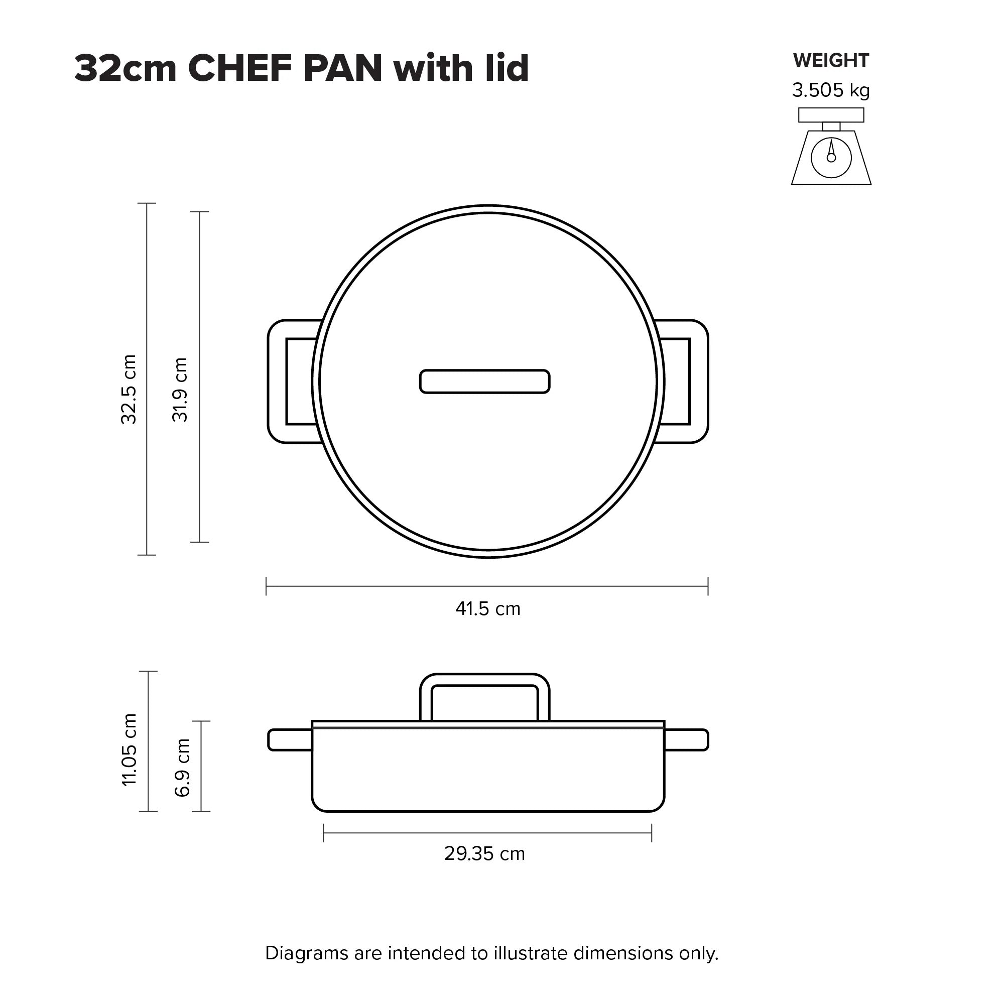 Scanpan Elektra Chef Pan 32cm