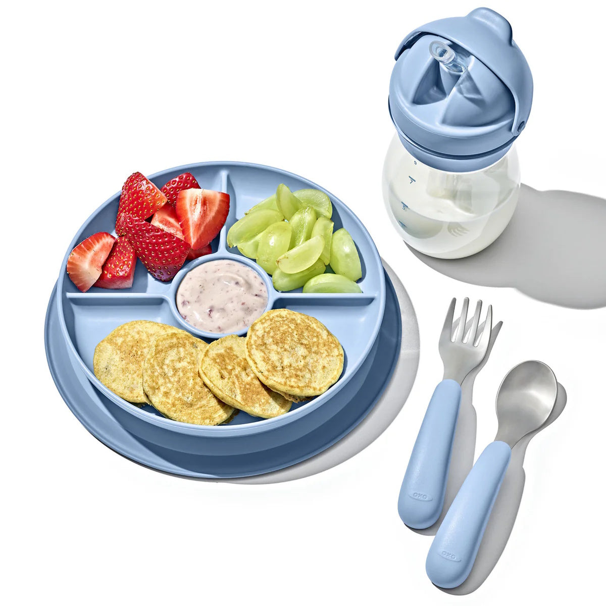 Oxo Stick & Stay Divided Plate - Dusk