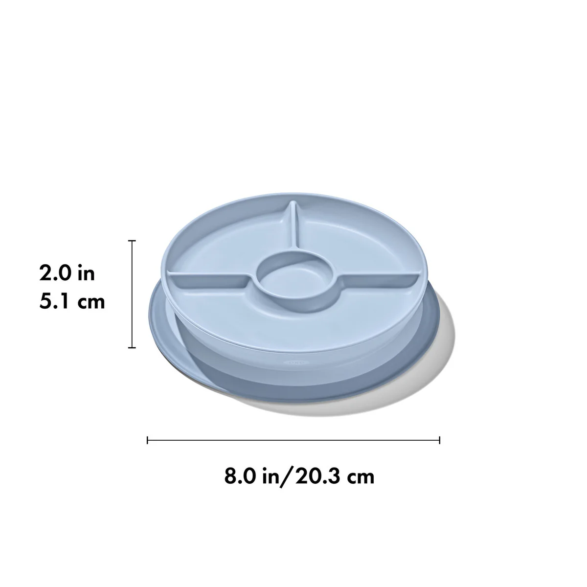 Oxo Stick & Stay Divided Plate - Dusk