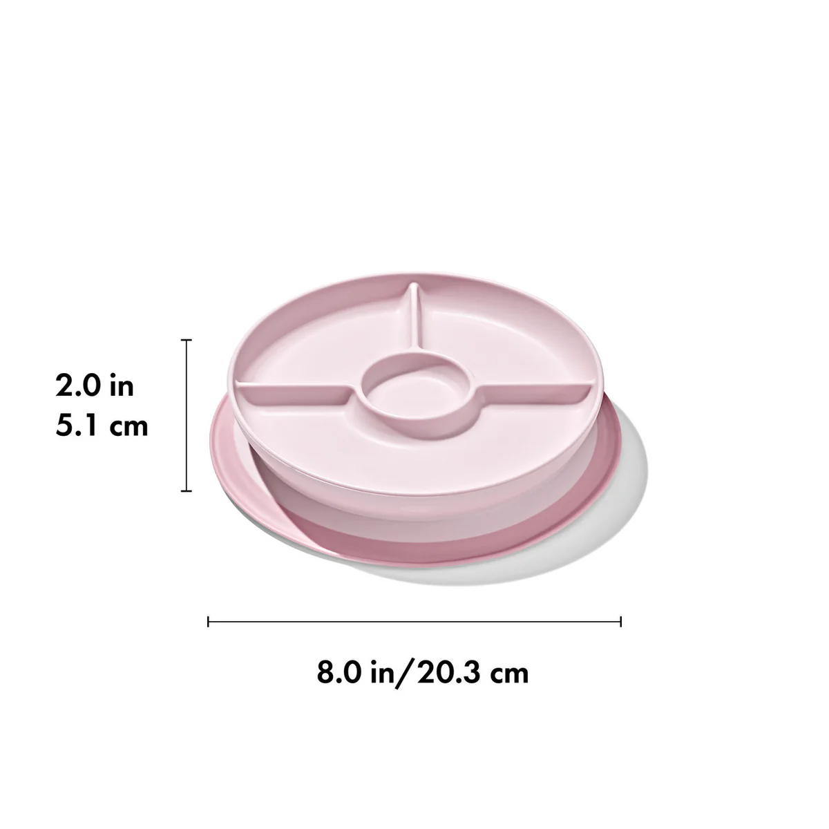 Oxo Stick & Stay Divided Plate - Blossom