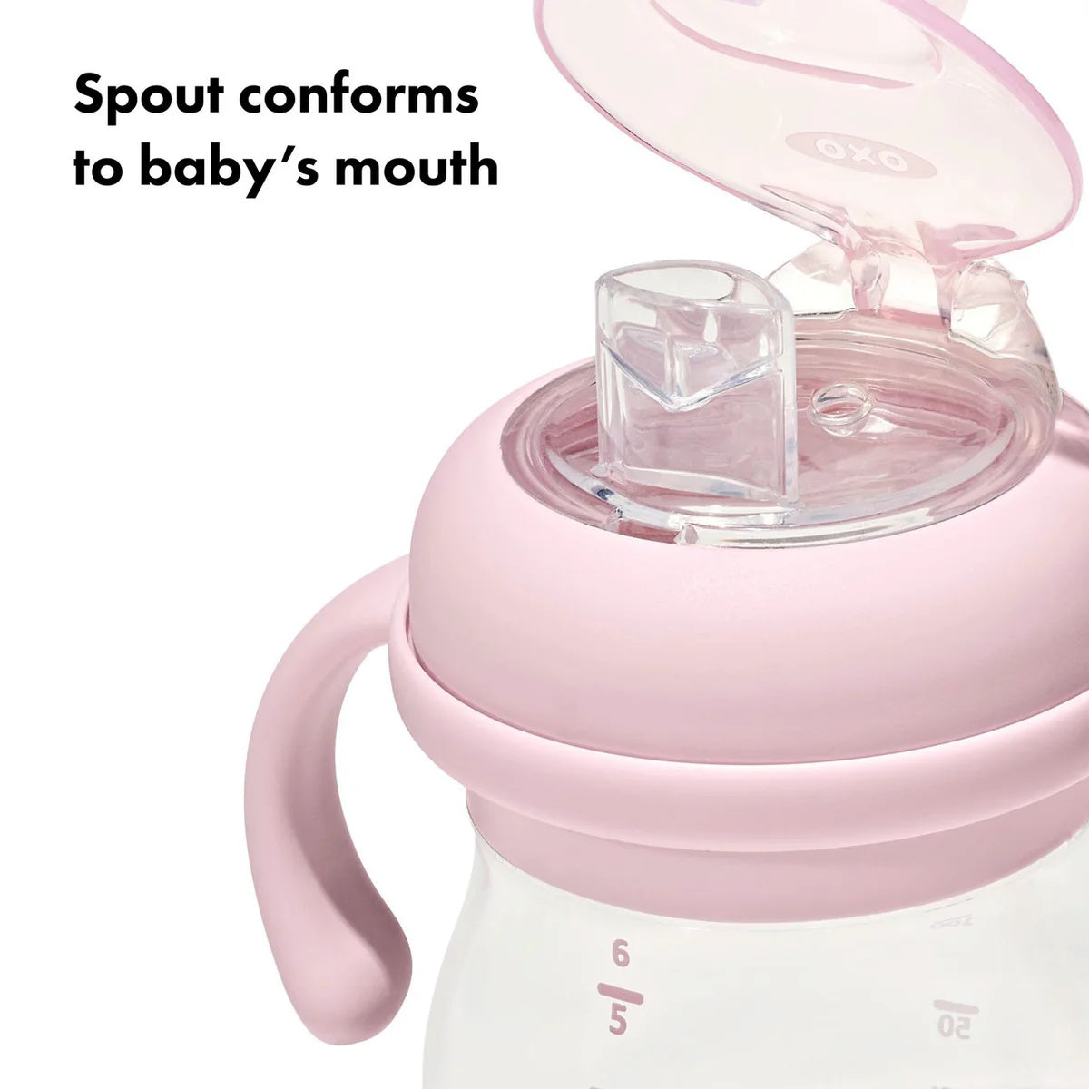 Oxo Grow Soft Spout Cup with Removable Handles - Blossom