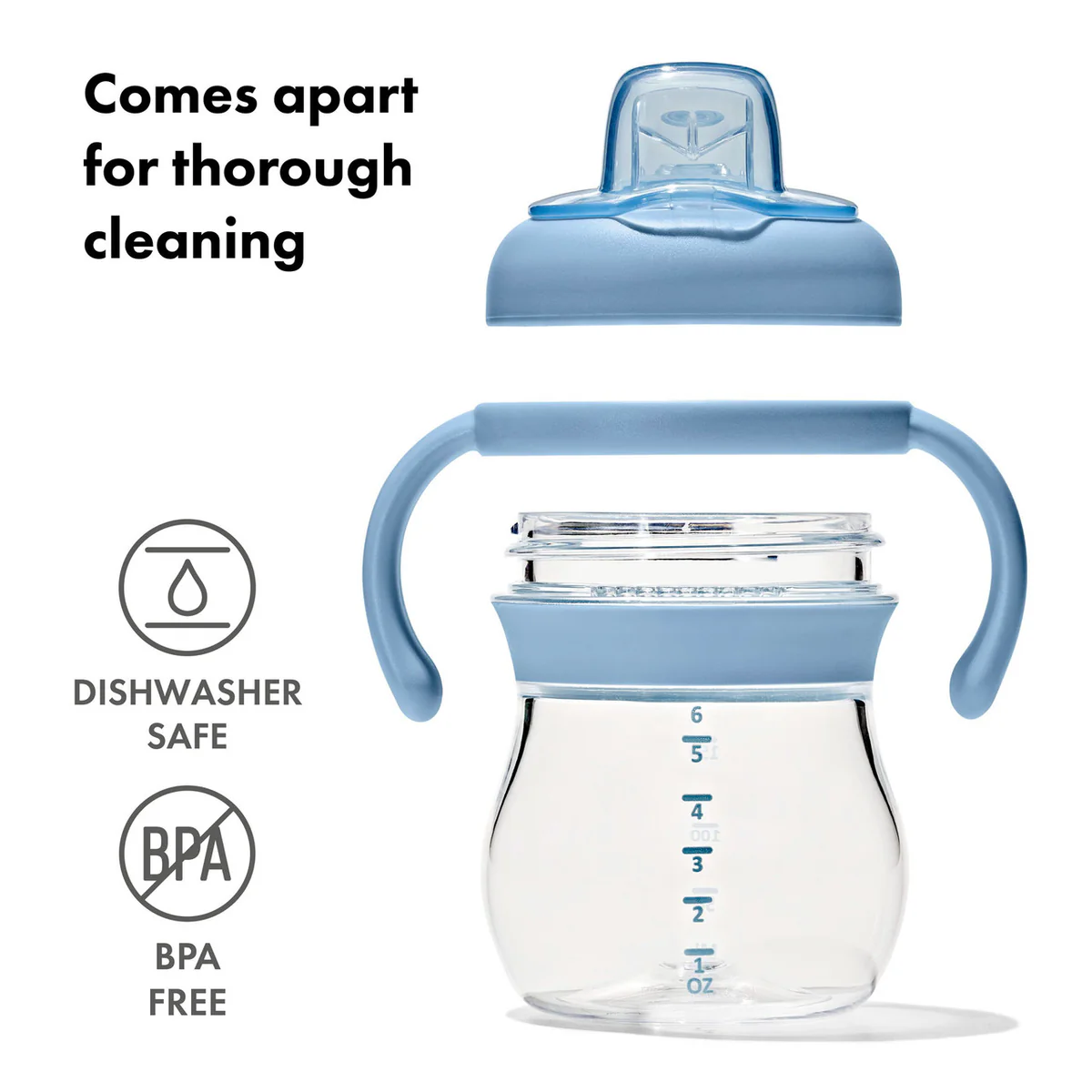 Oxo Grow Soft Spout Cup with Removable Handles - Dusk