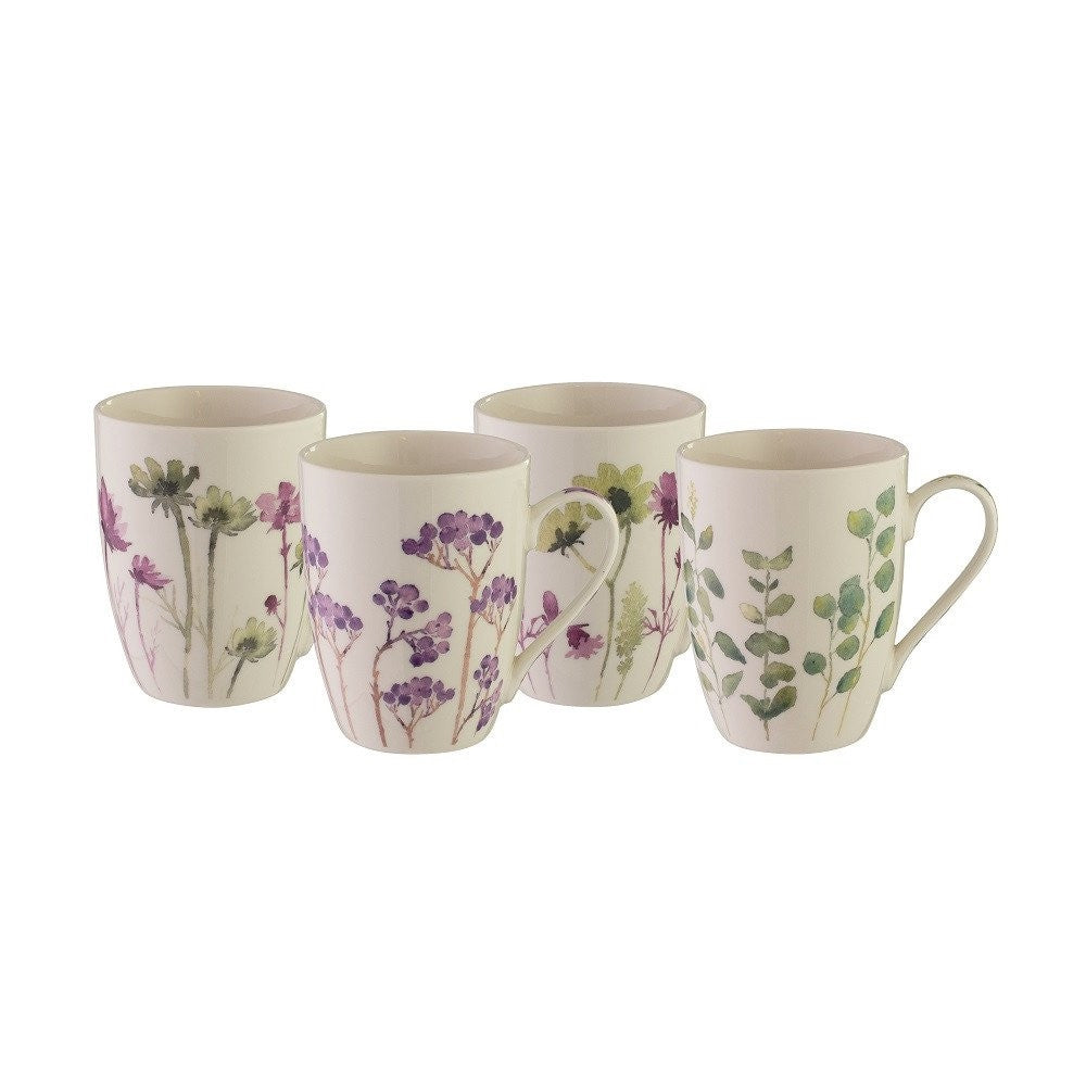Bundanoon Coupe Mug 355ml Set of 4 Botanical