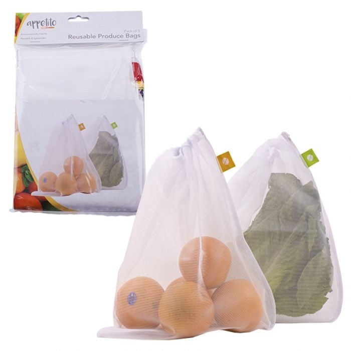 Appetito - Mesh Produce Bags set of 5
