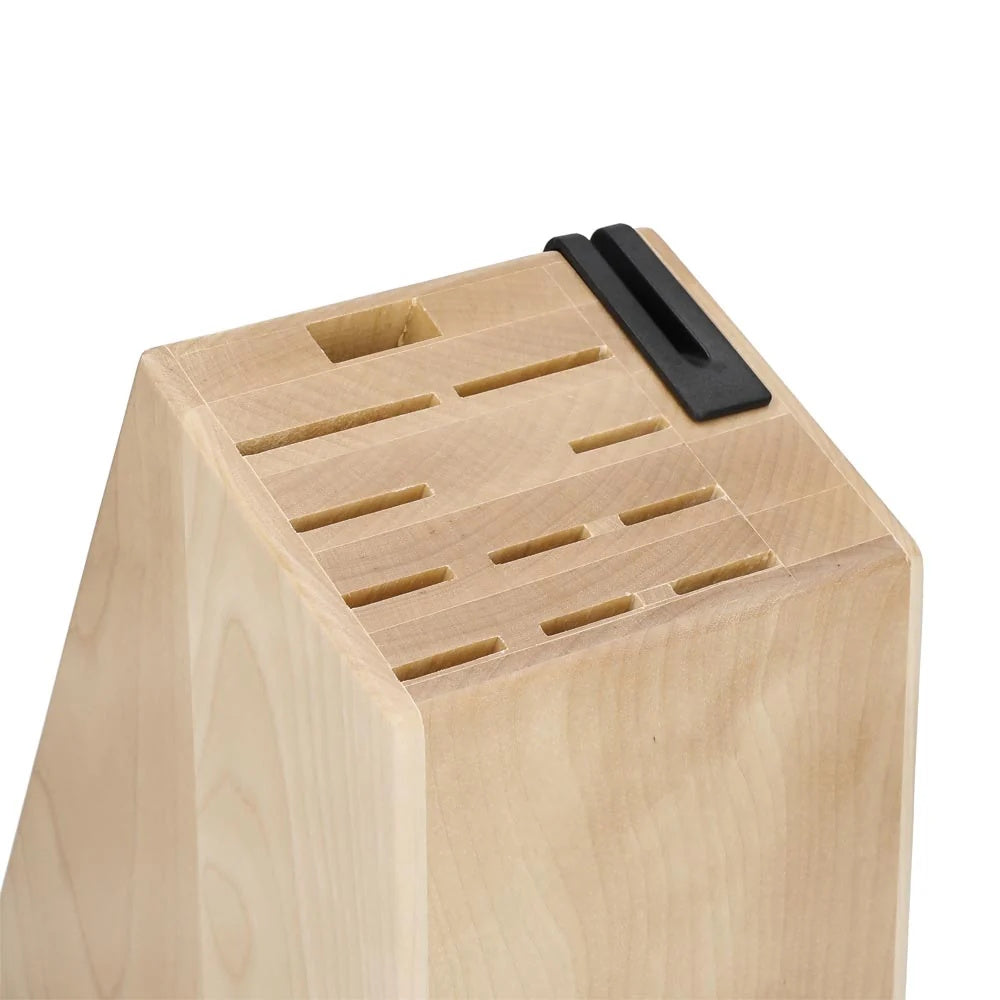11pc KitchenAid Gourmet Birch Wood Knife Block Set W/ Built-In Sharpener 11pc