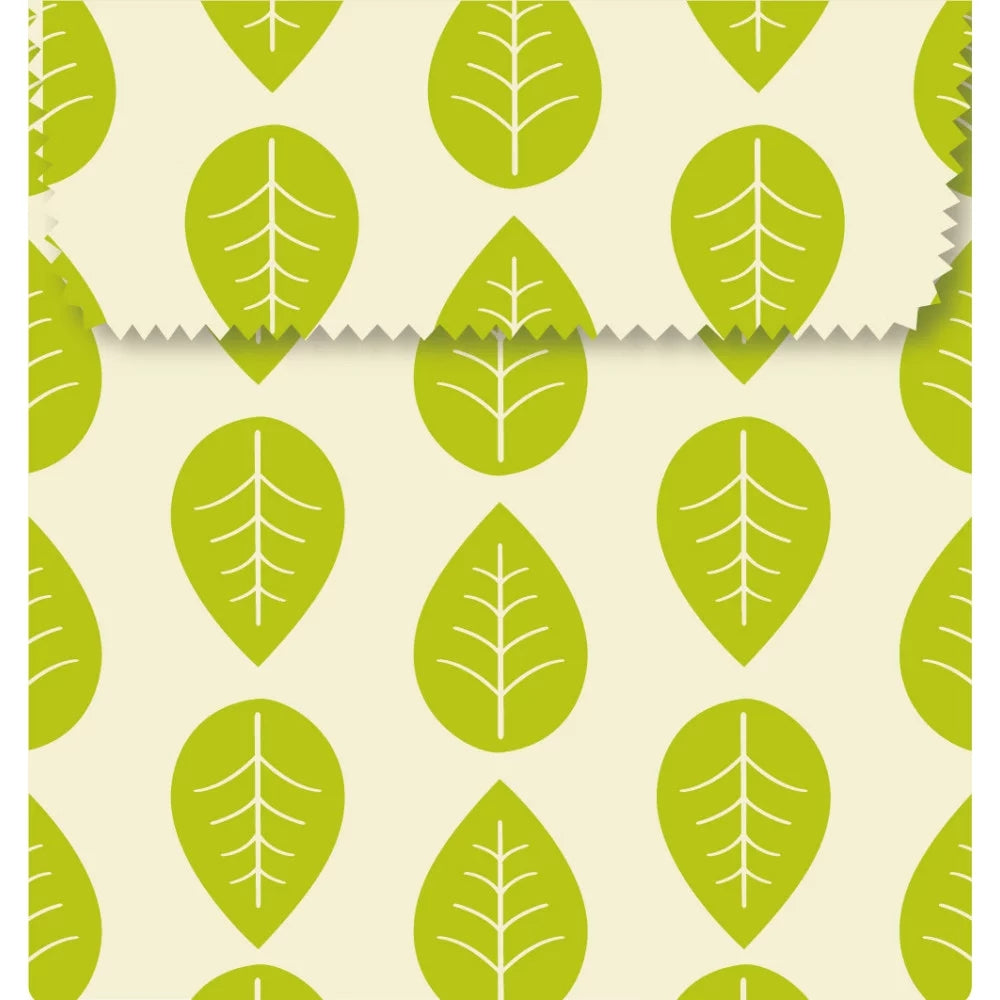 Karlstert Natural Beeswax Sandwich Pouch Leaves Set of 2
