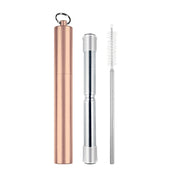 Avanti Telescopic Travel Straw Rose Gold