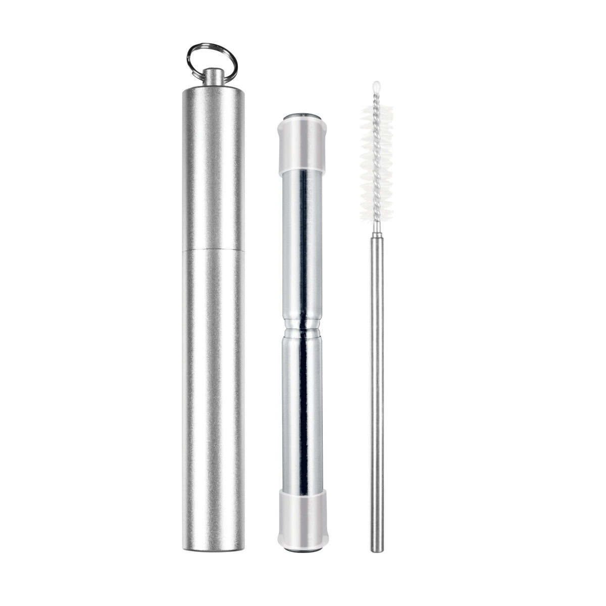 Avanti Telescopic Travel Straw Silver