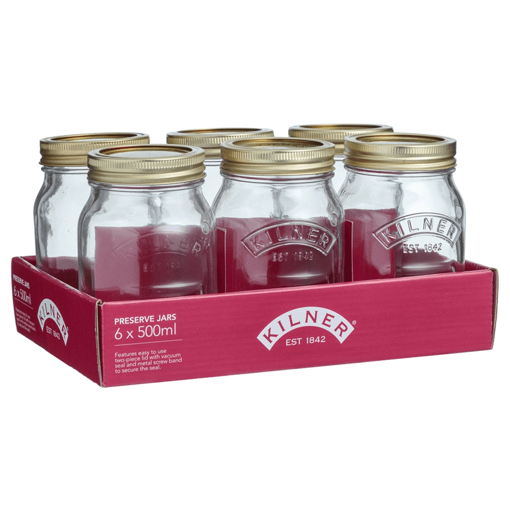 Kilner Genuine Preserve Jar 500ml Set of 6
