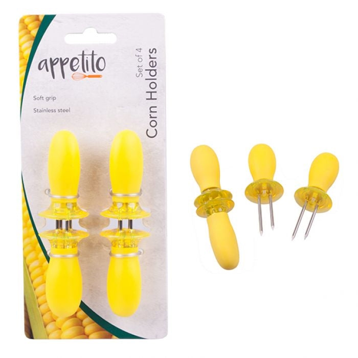 Avanti Soft Grip Corn Holders Set 4 - Yellow