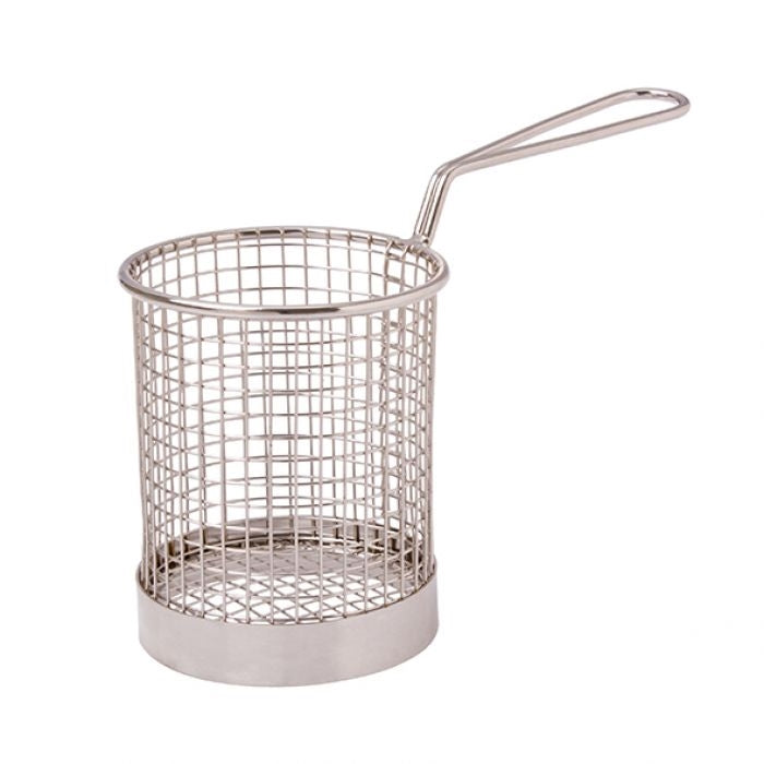 Appetito Stainless Steel Round Mini Chip Serving Basket 9 Diax10CM