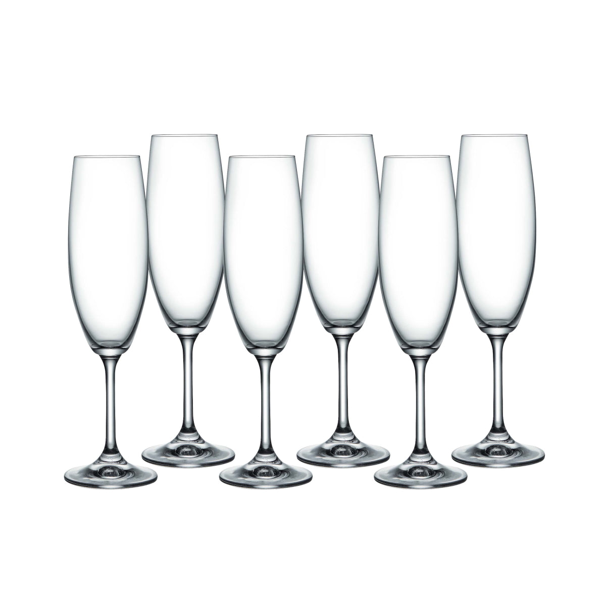 Bohemia Lara Flutes Set Of 6 - 220ml