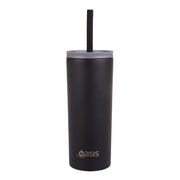 Oasis Super Sipper Insulated Tumbler W Silicone Head Straw 600ml - BLACK