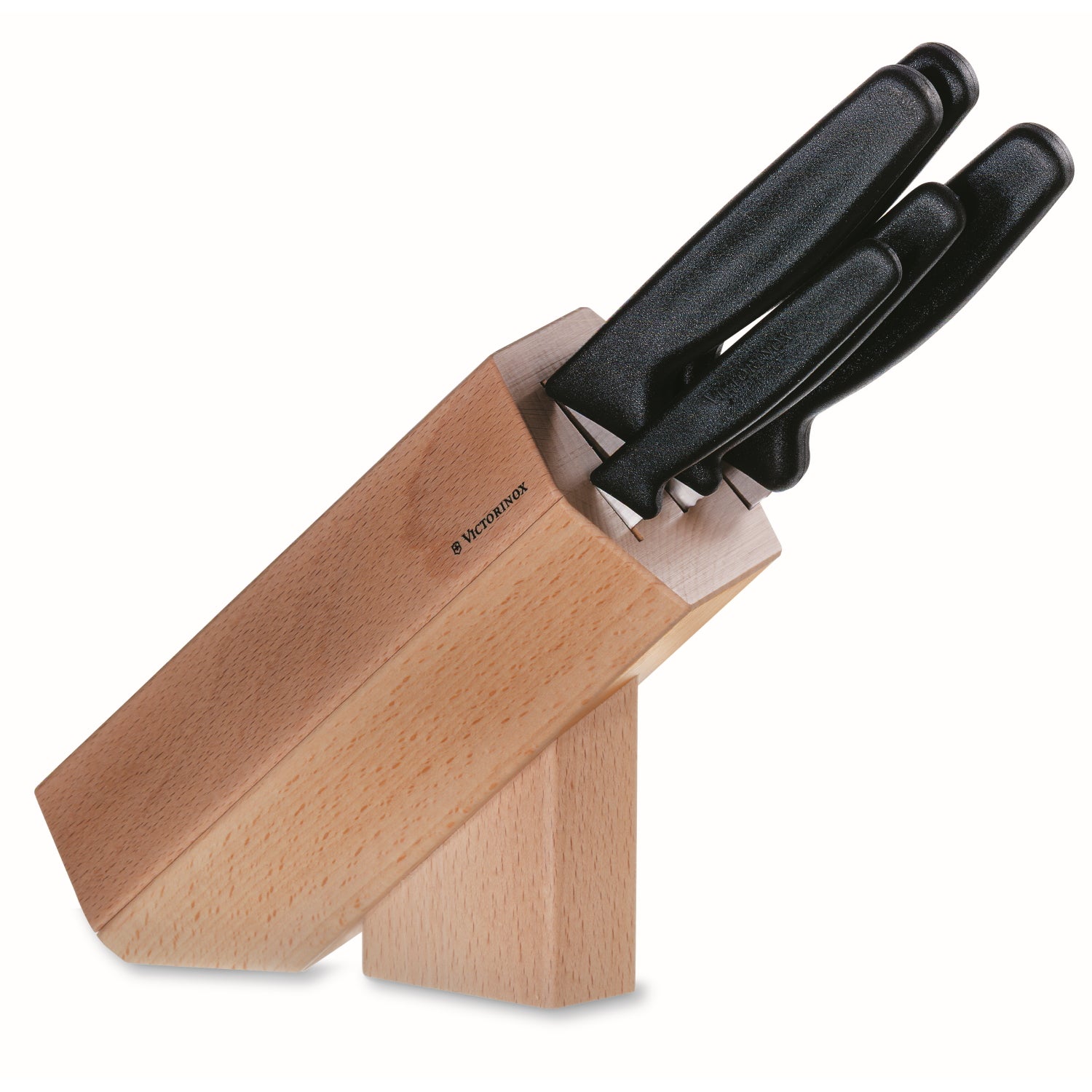 Victorinox Cutlery Block 5 pc Hexagonal-Beechwood