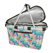Sachi Insulated Carry Basket W Lid - Botanical