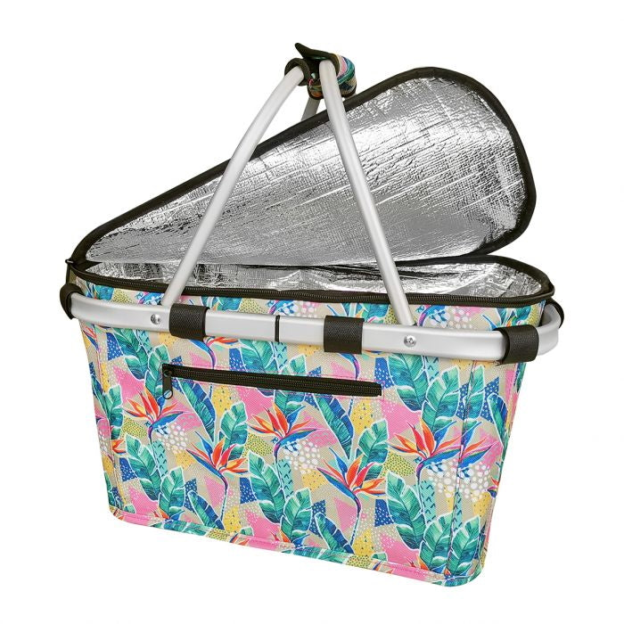 Sachi Insulated Carry Basket W Lid - Botanical