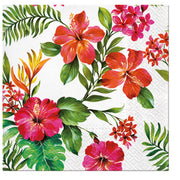 Paw Lunch Napkins 33cm HAWAIIAN FLOWERS