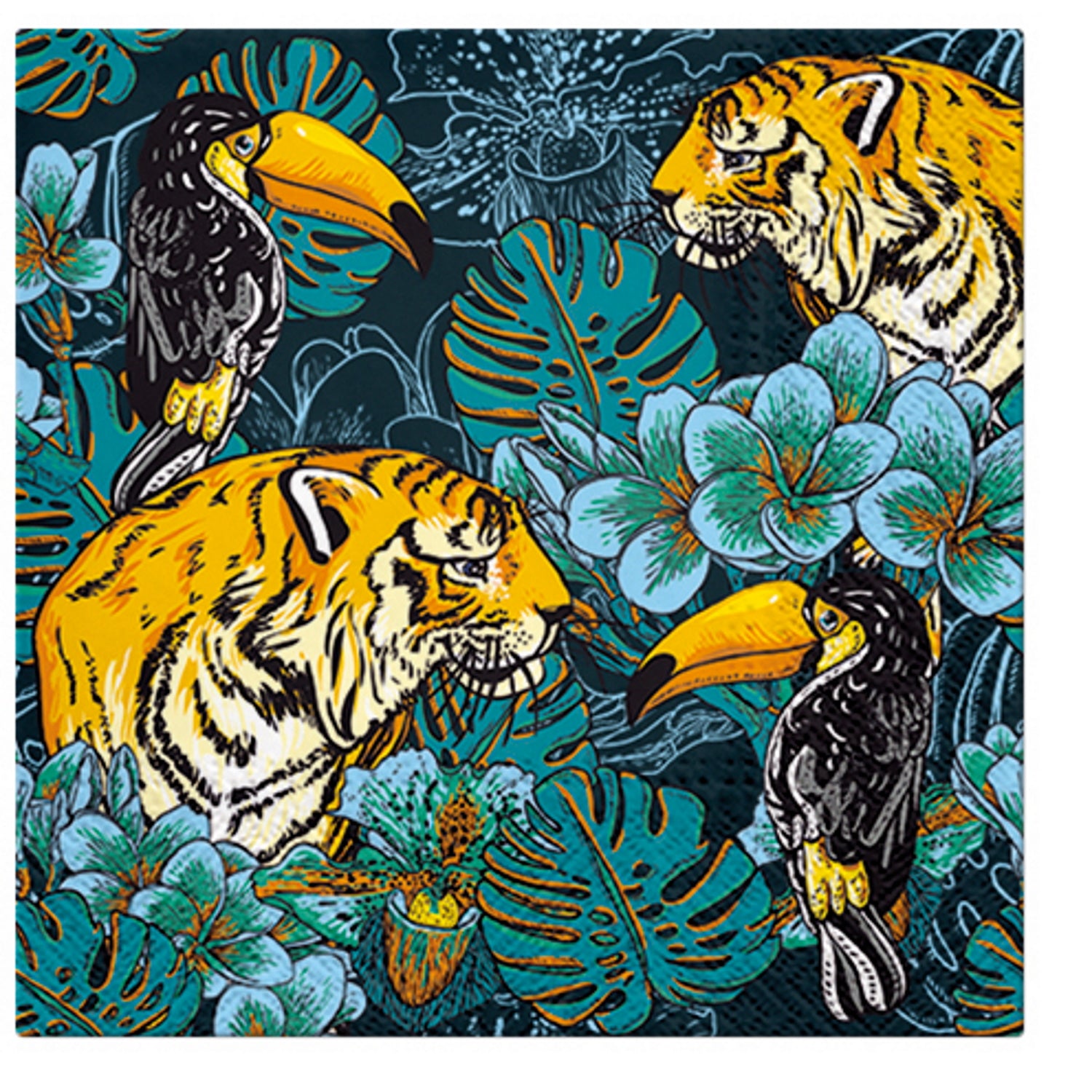 Paw Lunch Napkins 33cm WILD NATURE