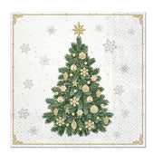 Paw Lunch Napkins 33cm FROSTY TREE