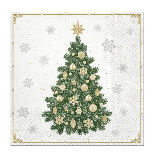 Paw Lunch Napkins 33cm FROSTY TREE