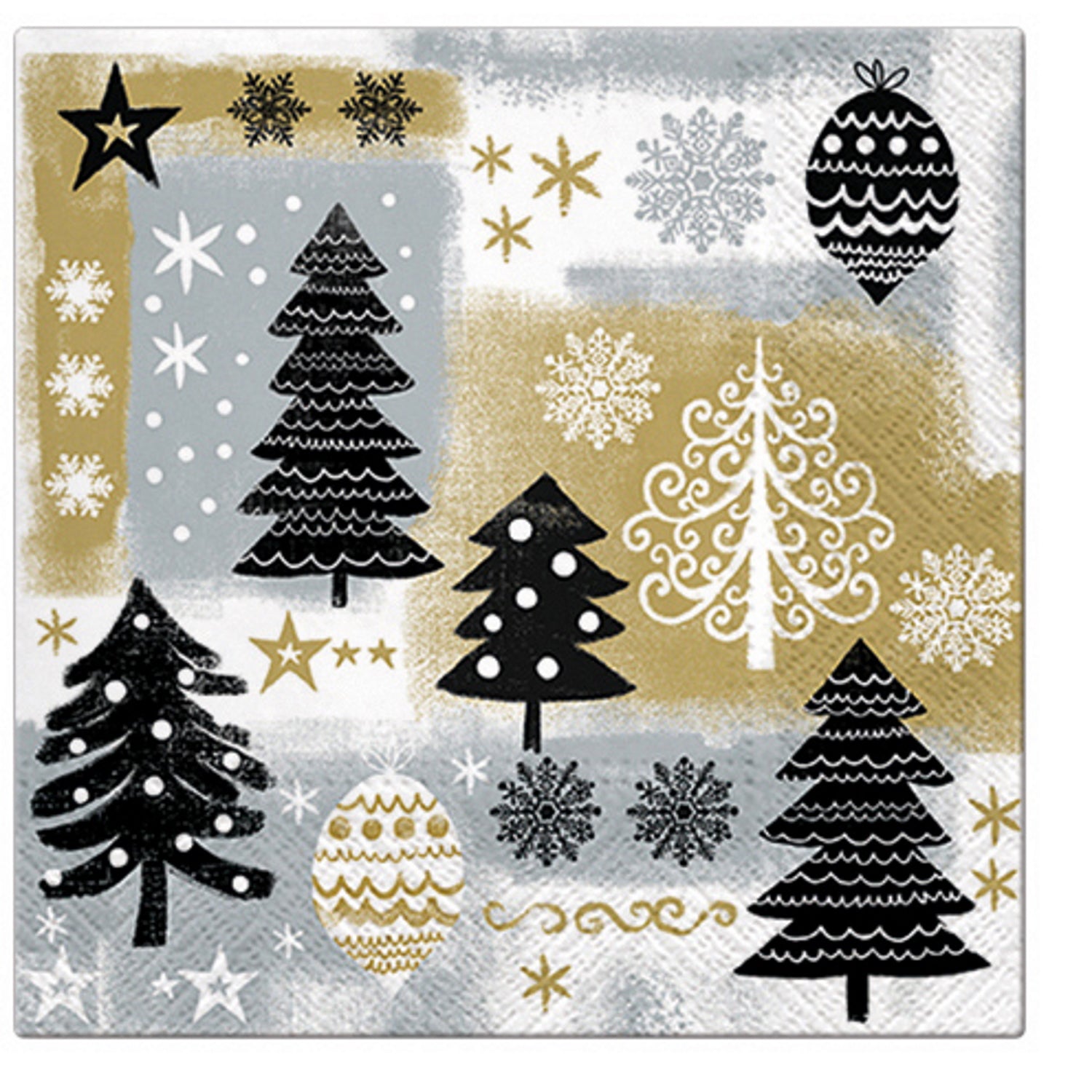Paw Lunch Napkins 33cm CHRISTMAS GOLD