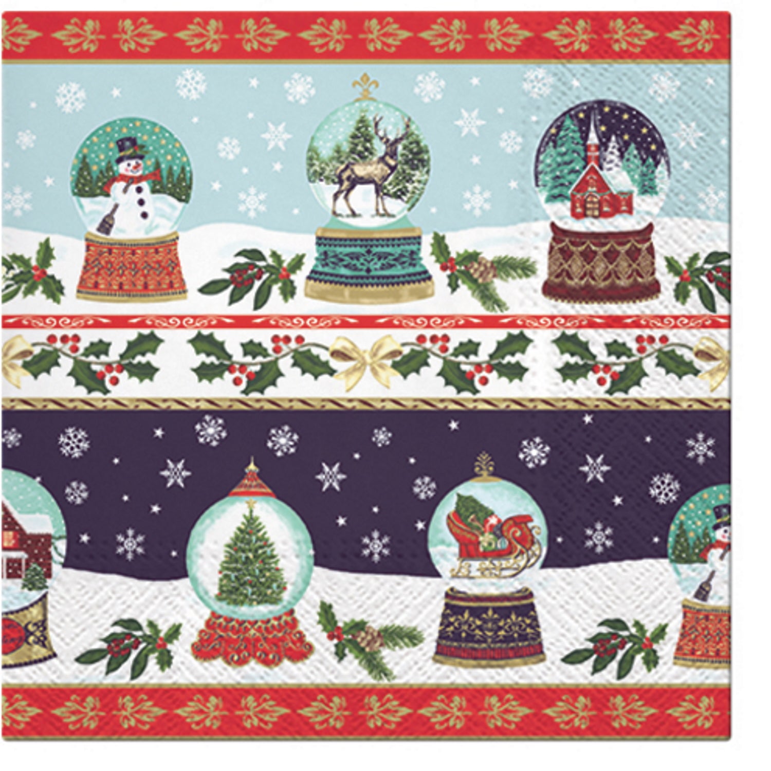 Paw Lunch Napkins 33cm CHRISTMAS BALLS