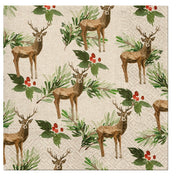Paw Lunch Napkins 33cm WE CARE DEERS