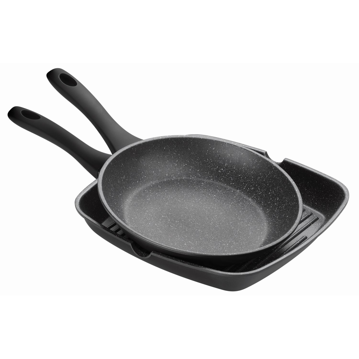 Pyrolux Pyrostone 2pc Set 26cm Frypan & 28cm Grill Pan