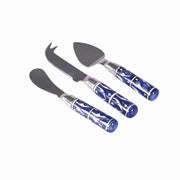 Wilkie Brothers 3 Piece Cheese Knife Set With Ceramic Mosaic Handles
