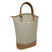 Sachi Two Bottle Wine Tote - Taupe