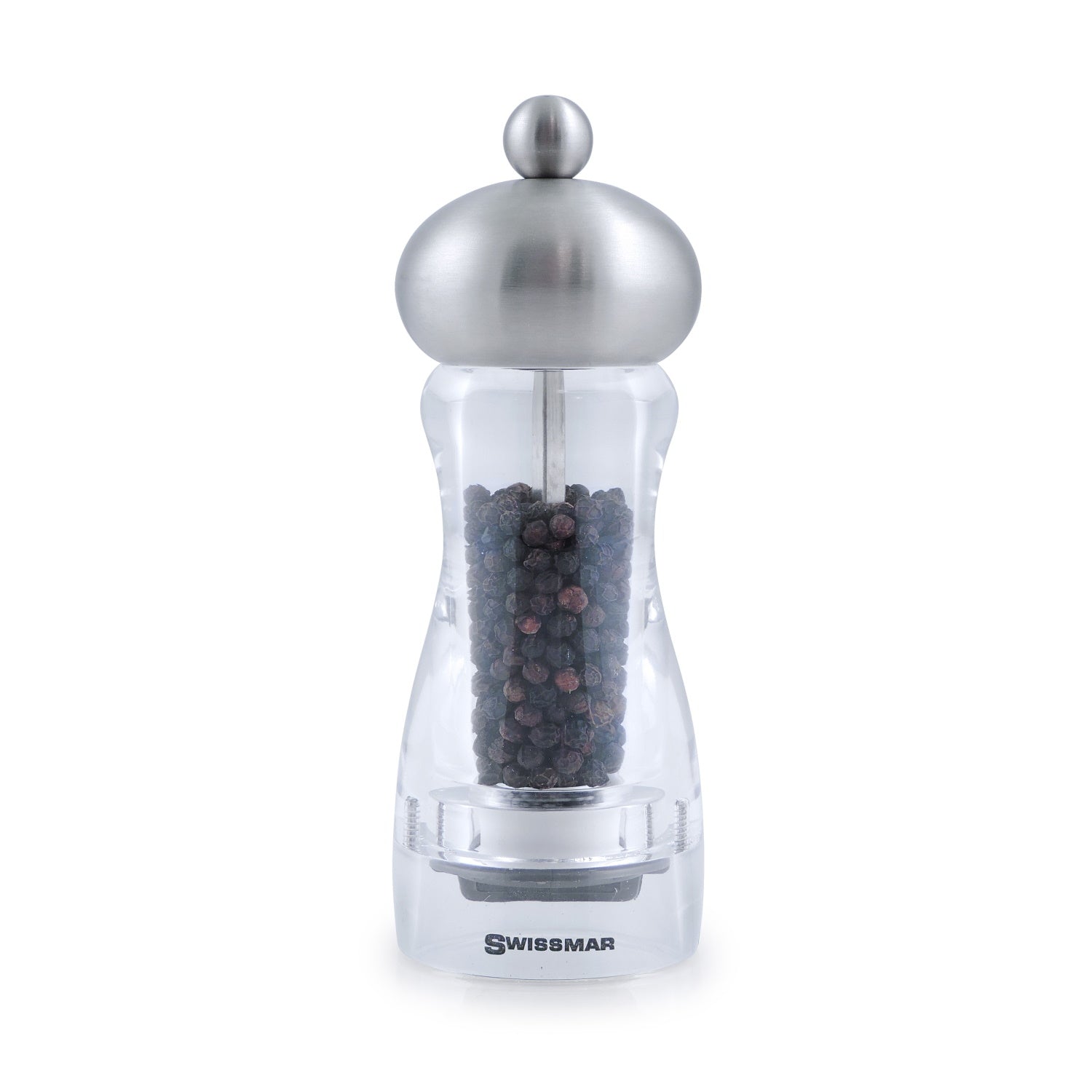 Swissmar Andrea Acrylic Stainless Steel Top Pepper Mill 15cm