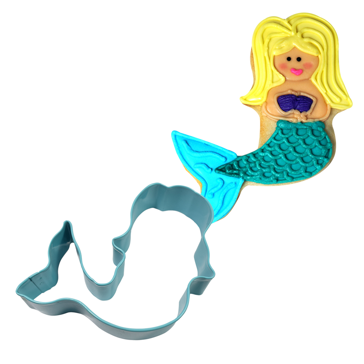 R&m Mermaid Cookie Cutter 11.4cm - Blue