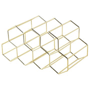 Bartender Hexagonal Wine Rack 9 Bottle - Gold