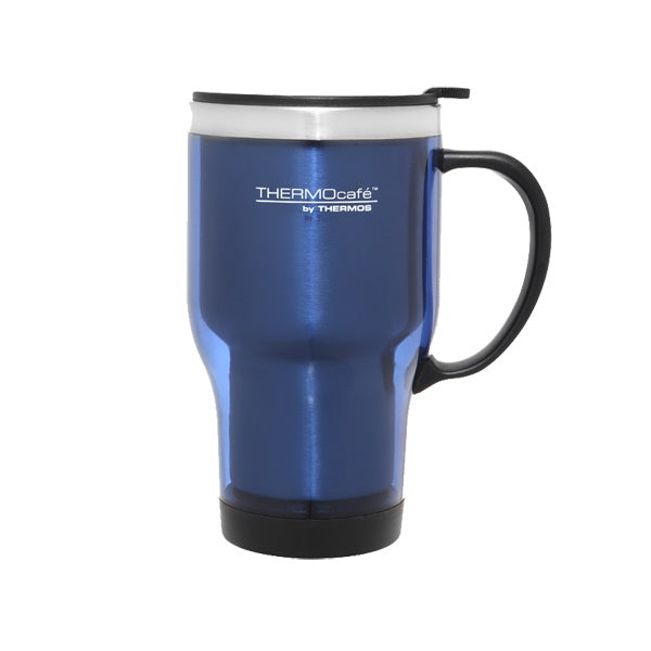 Thermos 470ml THERMOcafé Stainless Steel Inner, Plastic Outer Travel Tumbler - Blue